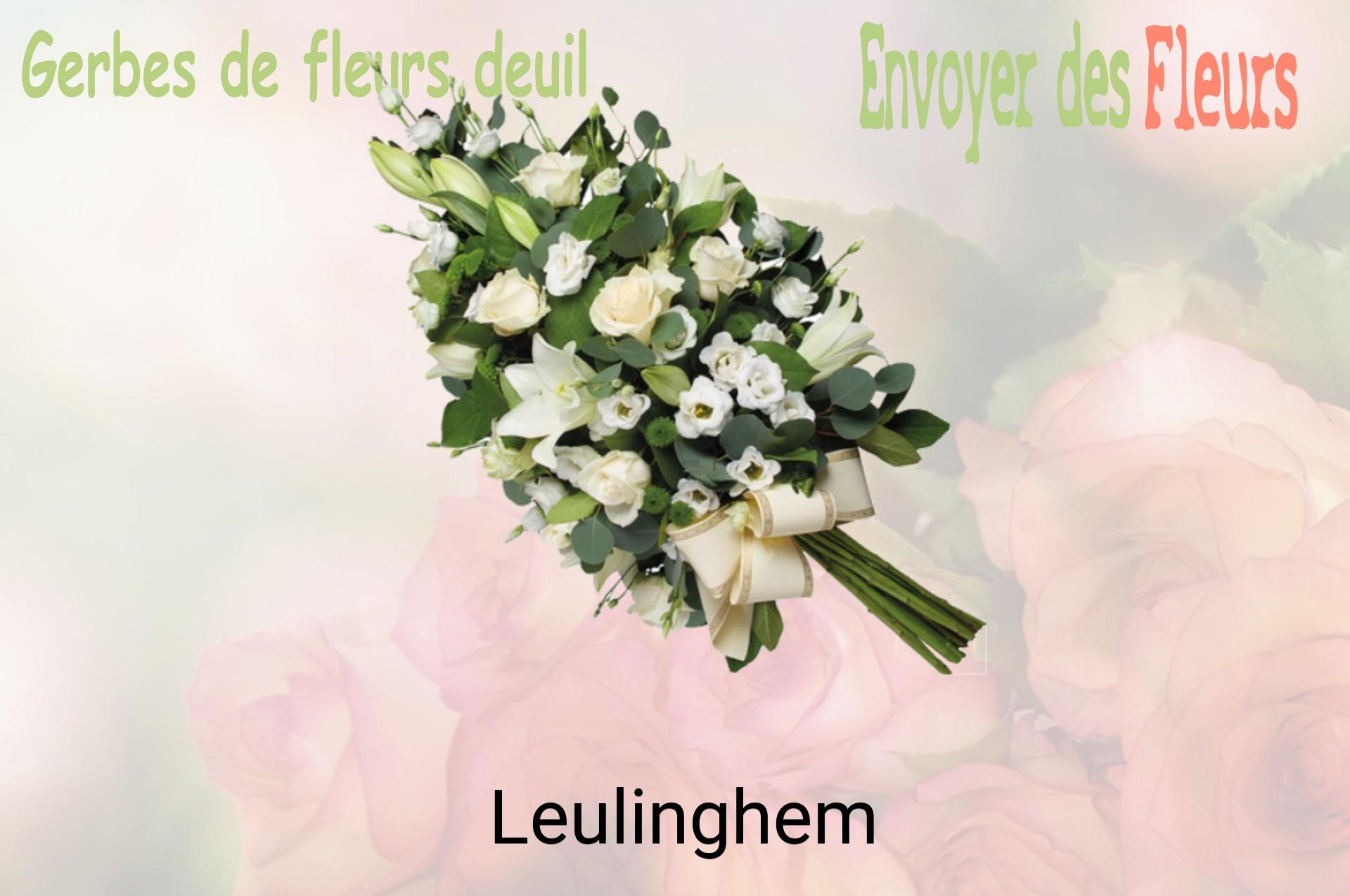 Gerbe de fleurs de deuil livrée à Leulinghem